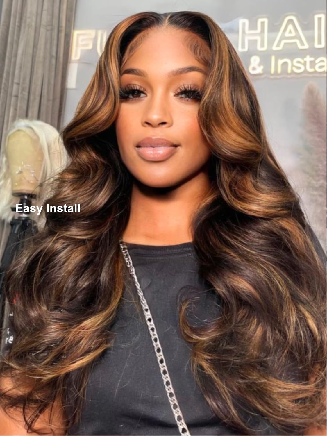 7x5 & 13x4 Highlight Balayage Body Wave Lace Front | Shadow Root Human Hair Wig Pre Bleached