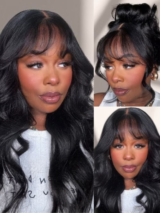 7x5 Icon No Knots & 13x4 3D Body Wave Lace Frontal Wig with Bangs | Put on & Go | Human Hair Wigs