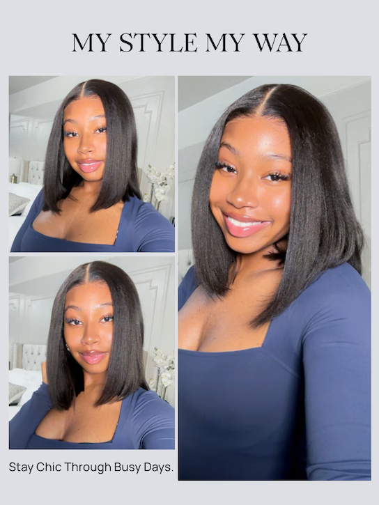 13x4 Light Yaki Straight & Bob | Put on and Go Wig | Pre-Everything