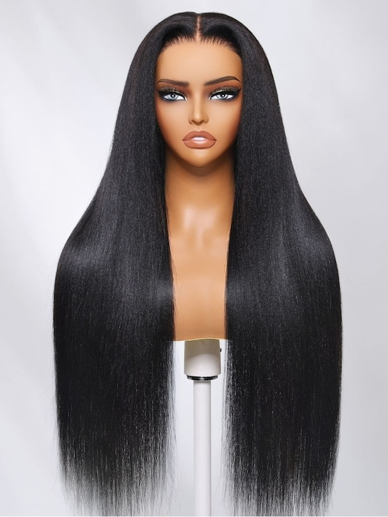 Yaki Straight 7x5 & 5x5 | Iconic No Knots / Put On & Go Glueless Lace Wig | Light Kinky Straight