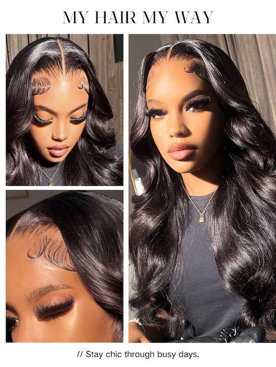 Body Wave Wig | Pre Bleached Invisible Knots - Glueless Wig